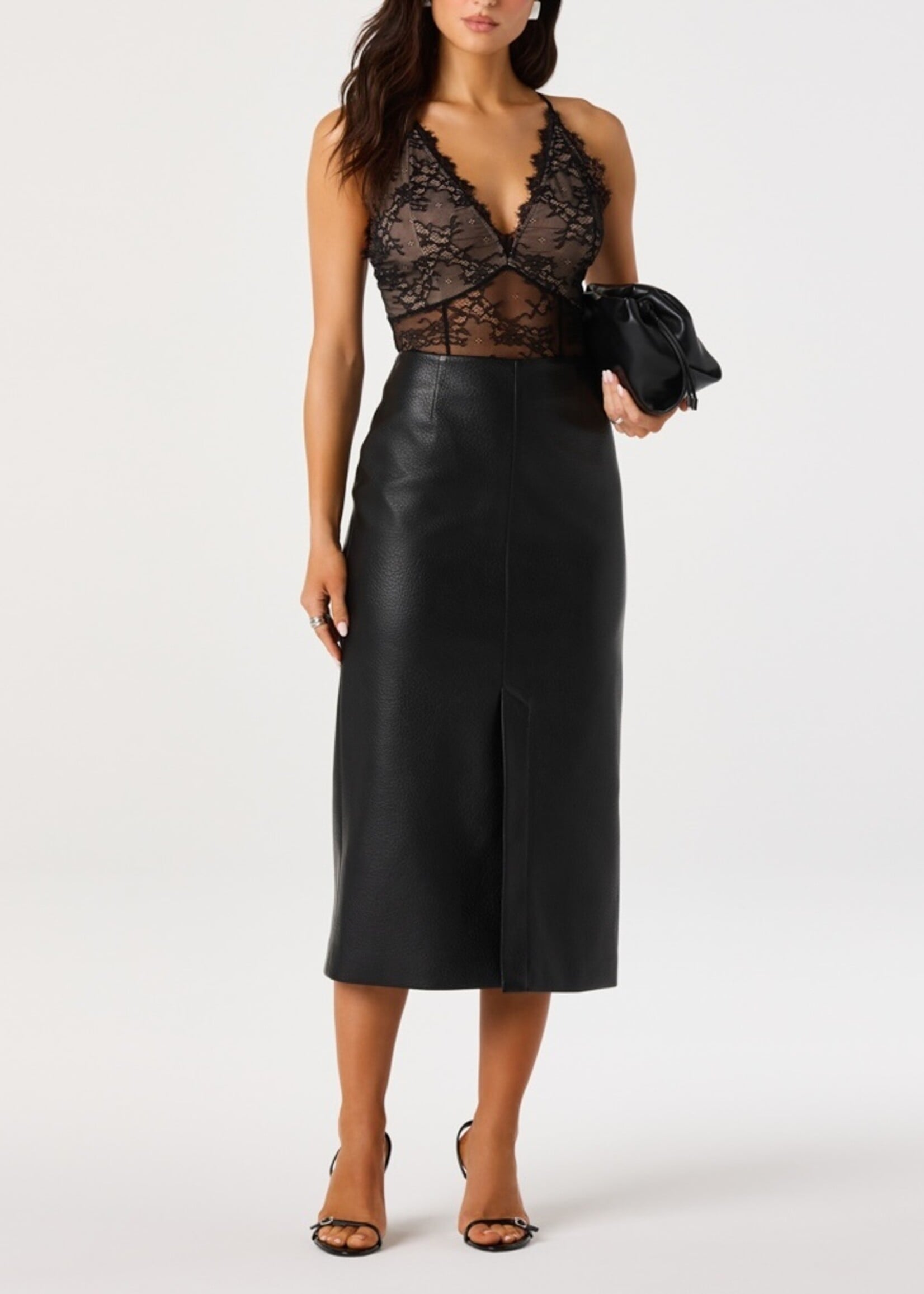 ASTR The Label Black Sharran Skirt