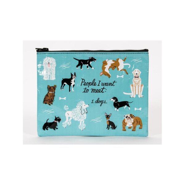 Blue Q People I Want To Meet: Dogs Zipper Pouch