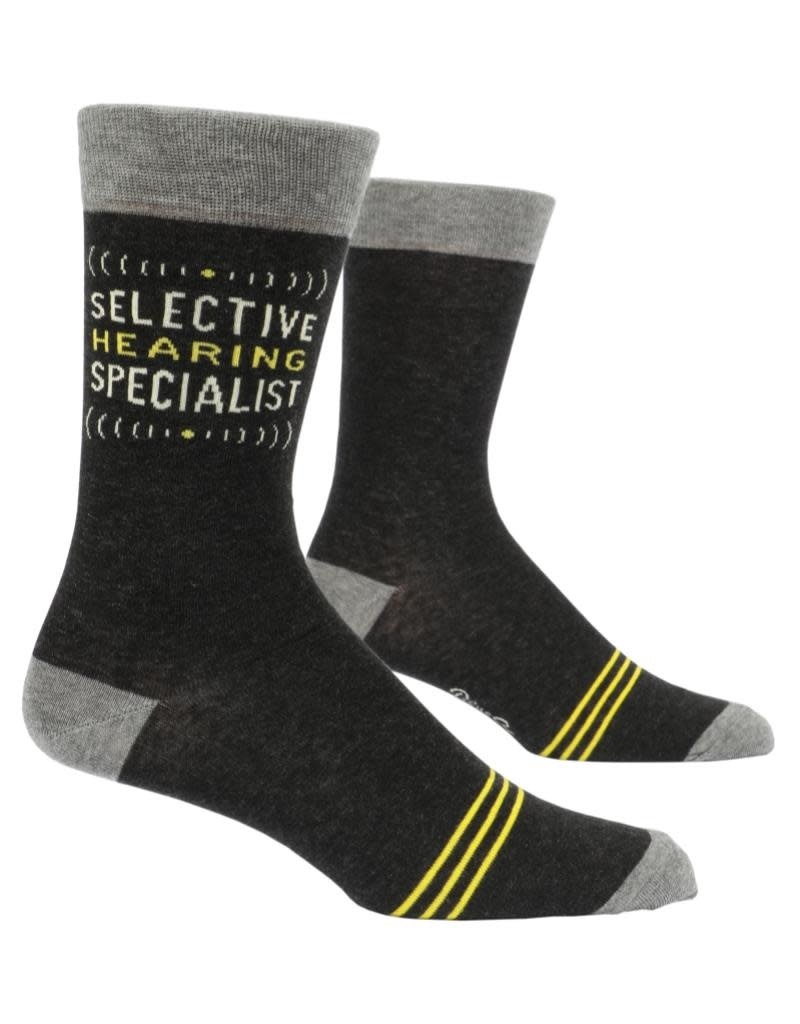 Blue Q Selective Hearing Men's Crew Socks