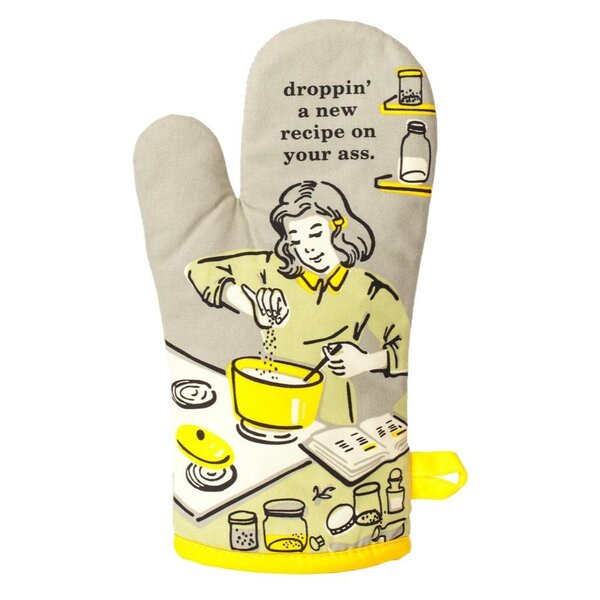 Blue Q Droppin' A Recipe on Your Ass Oven Mitt