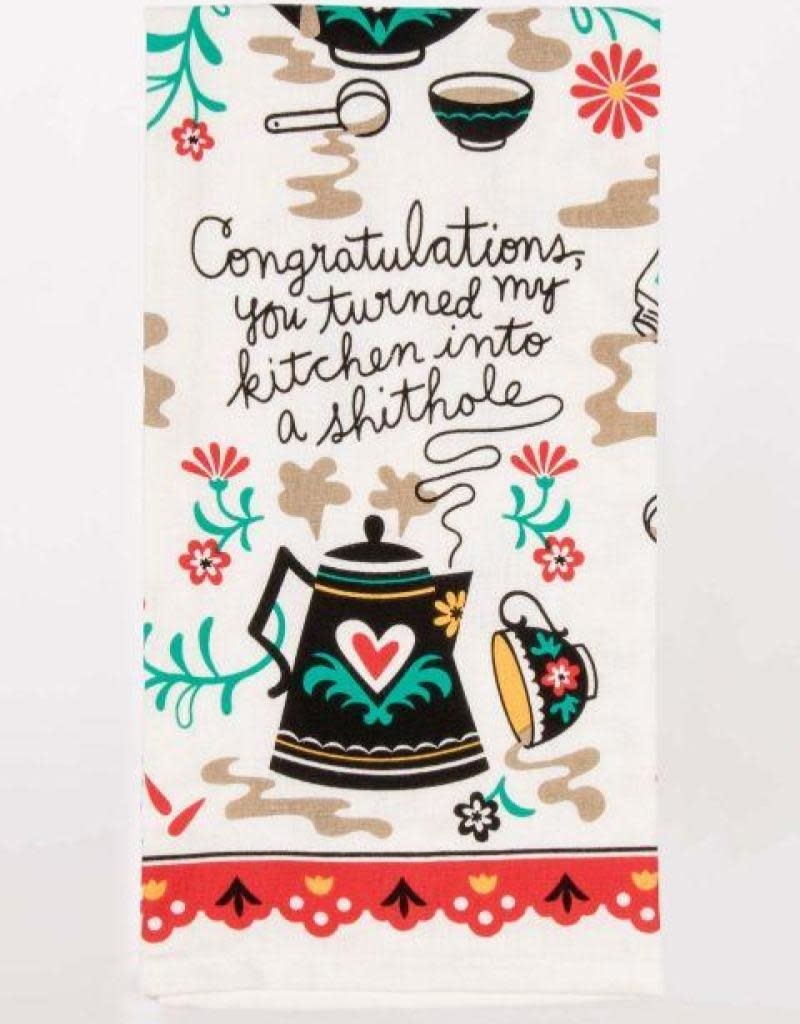 Blue Q Congrats- My Kitchen is a Shithole Dishtowel