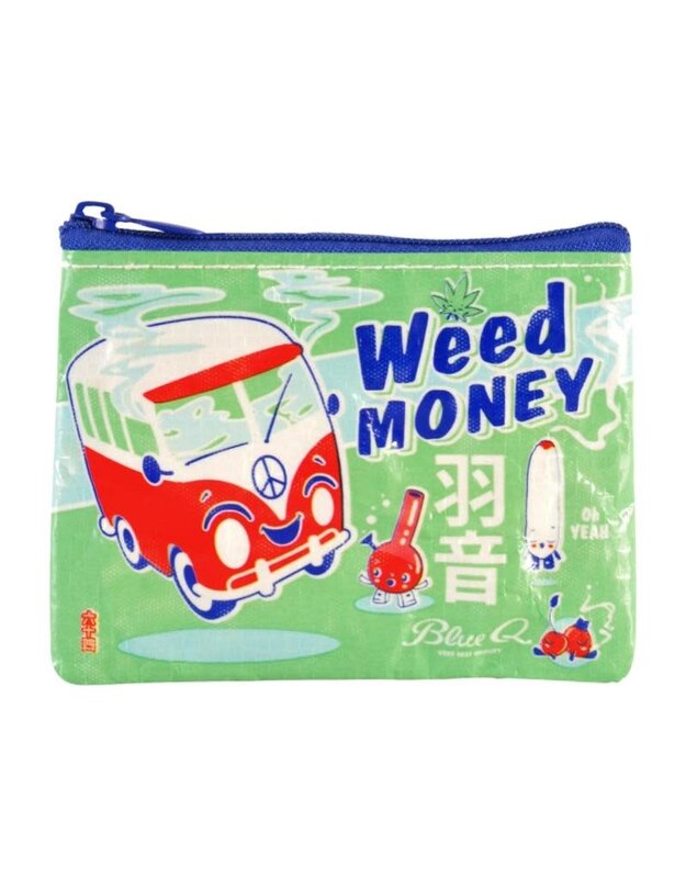 Blue Q Weed Money Coin Purse