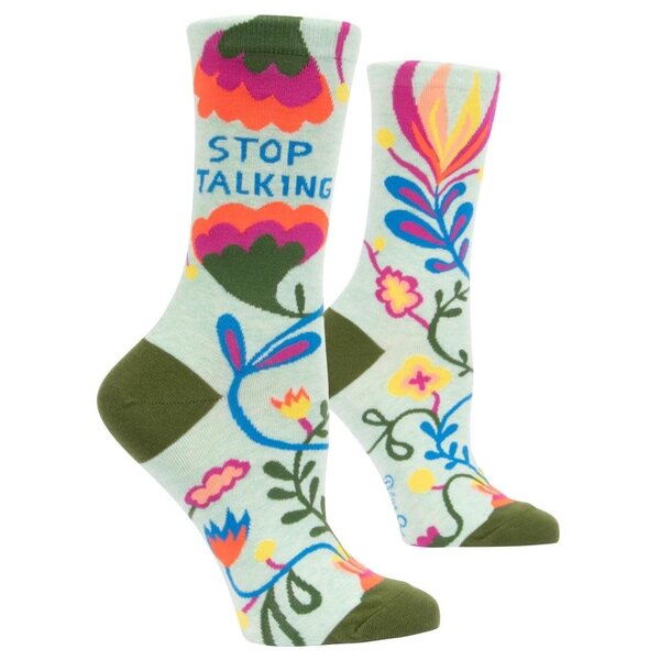 Blue Q Stop Talking Women's Crew Socks