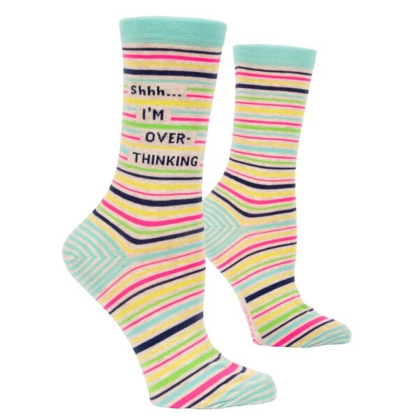 Blue Q Shh..I'm Overthinking Women's Crew Socks