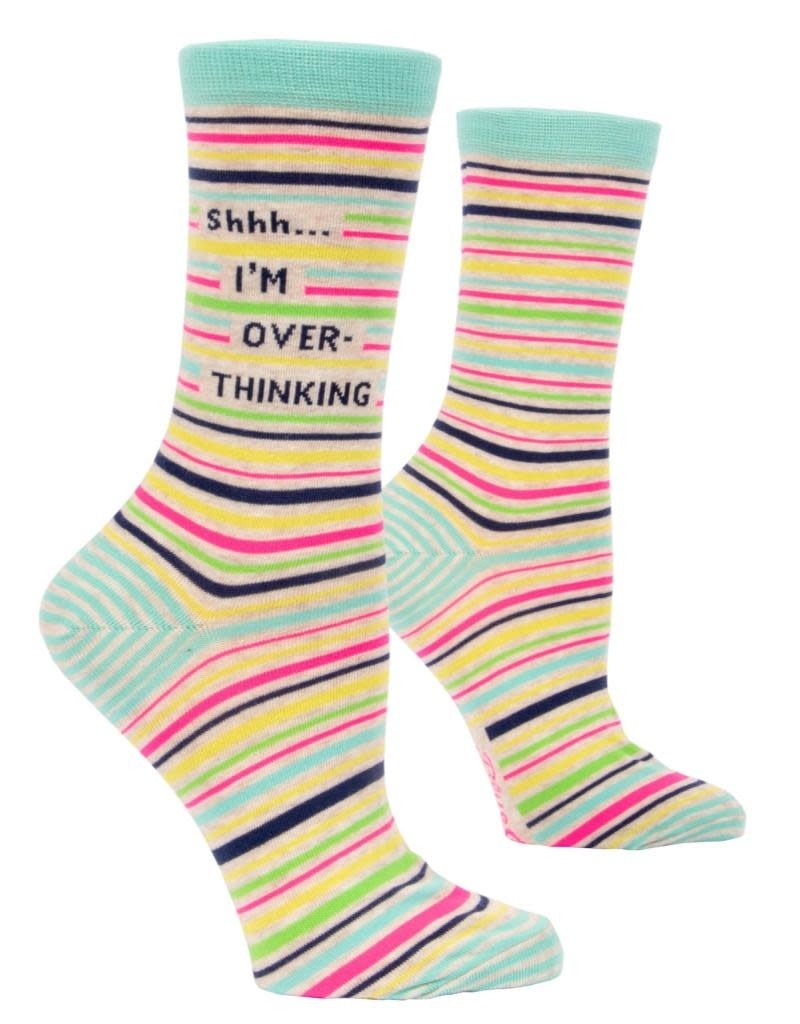 Blue Q Shh..I'm Overthinking Women's Crew Socks