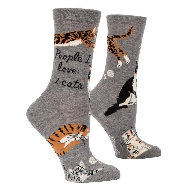 Blue Q People I Love Cats Women's Crew Socks