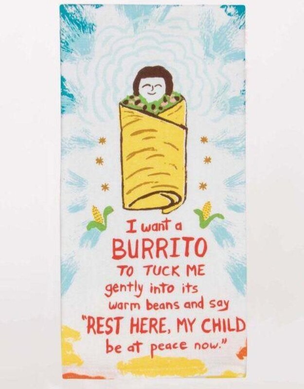 Blue Q I Want a Burrito Dishtowel