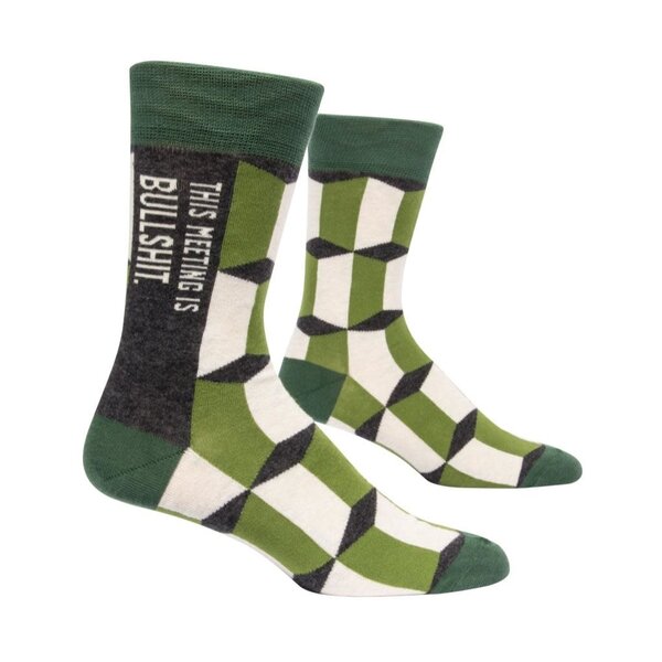 Blue Q This Meeting is Bullsh*t Men's Crew Socks