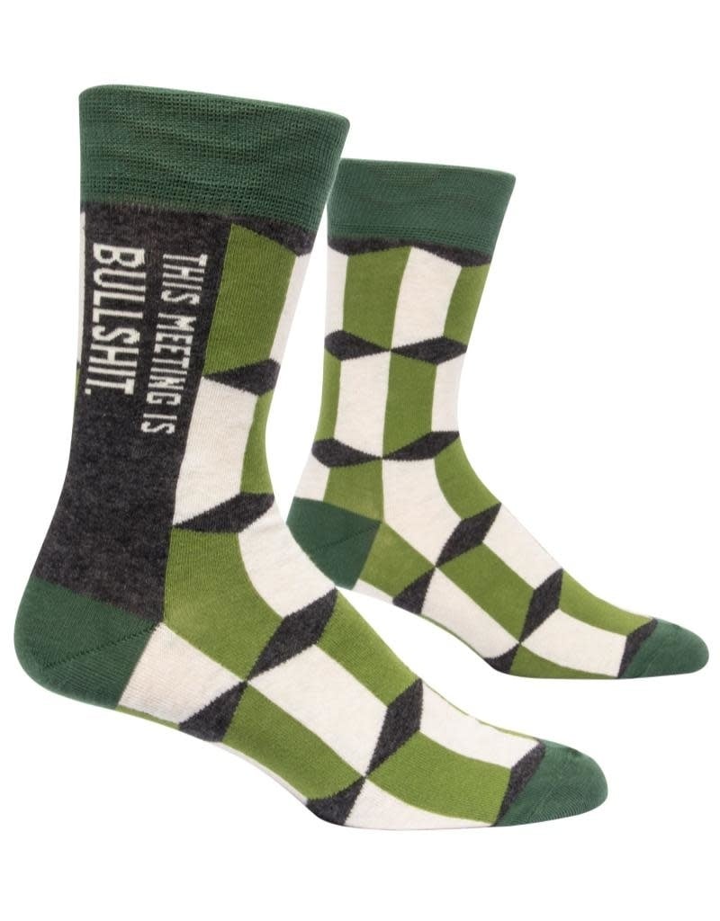 Blue Q This Meeting is Bullsh*t Men's Crew Socks