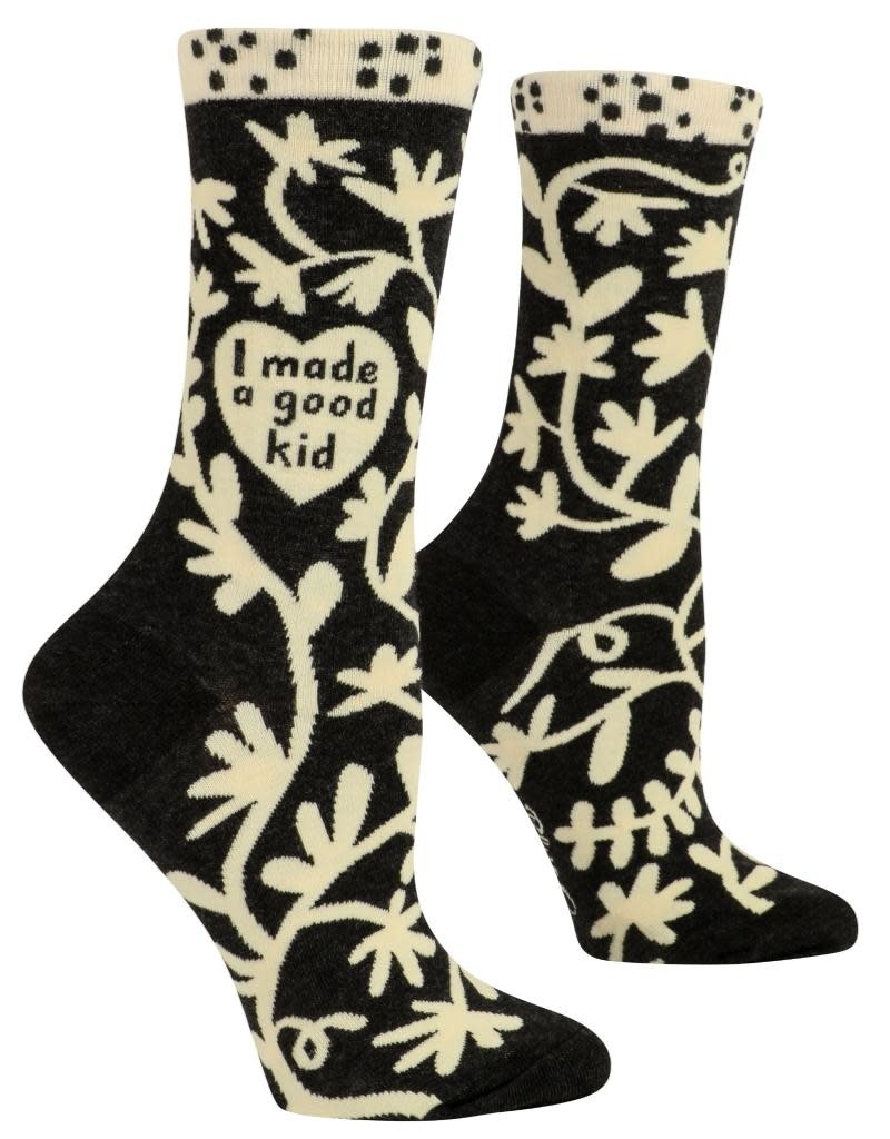 Blue Q I Made a Good Kid Women's Crew Socks