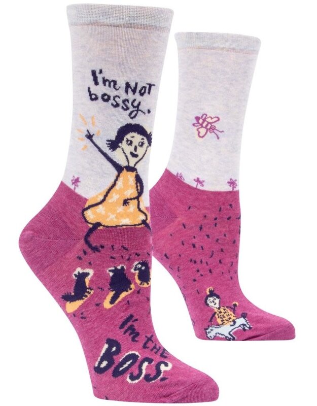 Blue Q I'm Not Bossy Women's Crew Socks