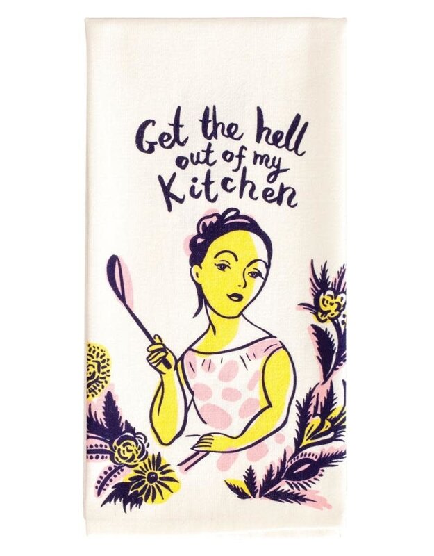 Blue Q Get The Hell Out Dishtowel