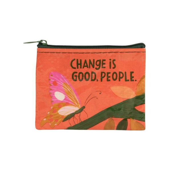 Blue Q Change Is Good People Coin Purse