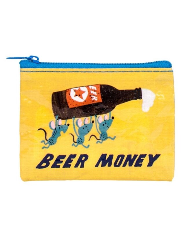 Blue Q Beer Money Coin Purse