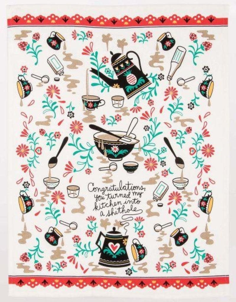 Blue Q Congrats- My Kitchen is a Shithole Dishtowel