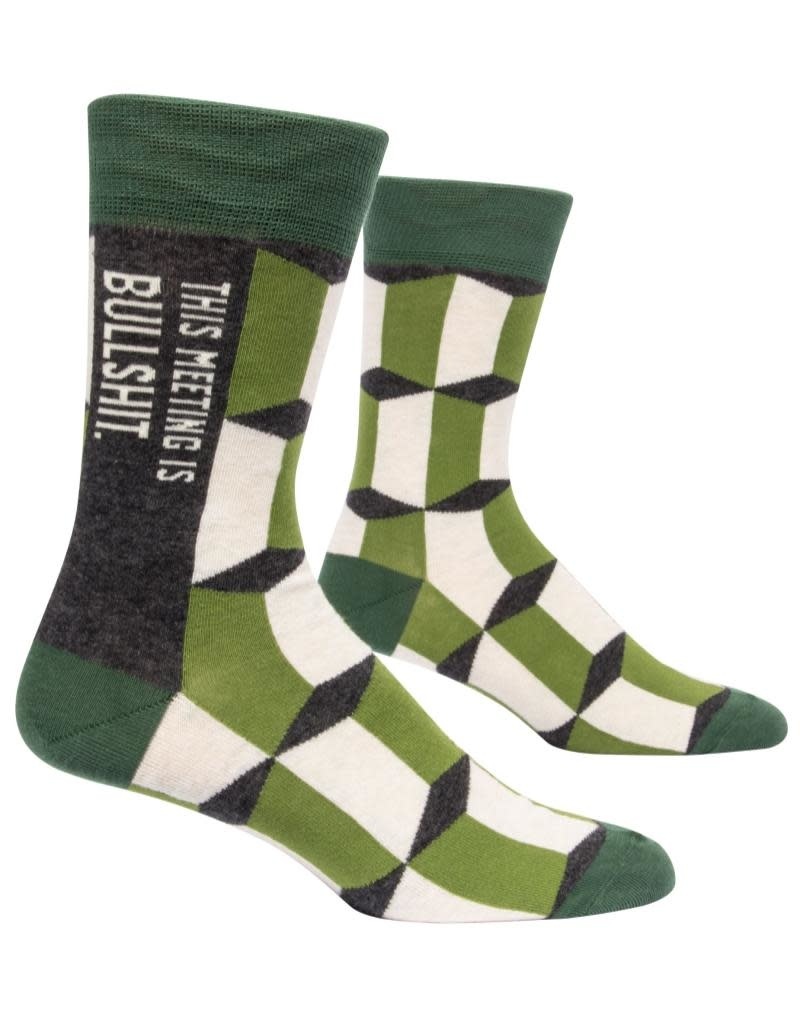 Blue Q This Meeting is Bullsh*t Men's Crew Socks