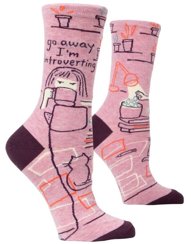Blue Q Go Away Introverting Women's Crew Socks