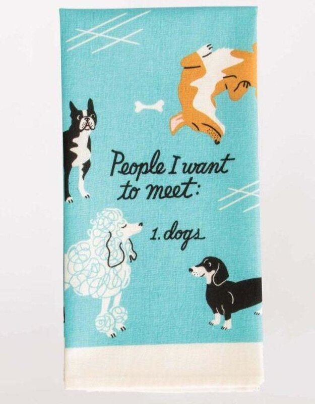 Blue Q People I Want To Meet:  Dogs Dishtowel