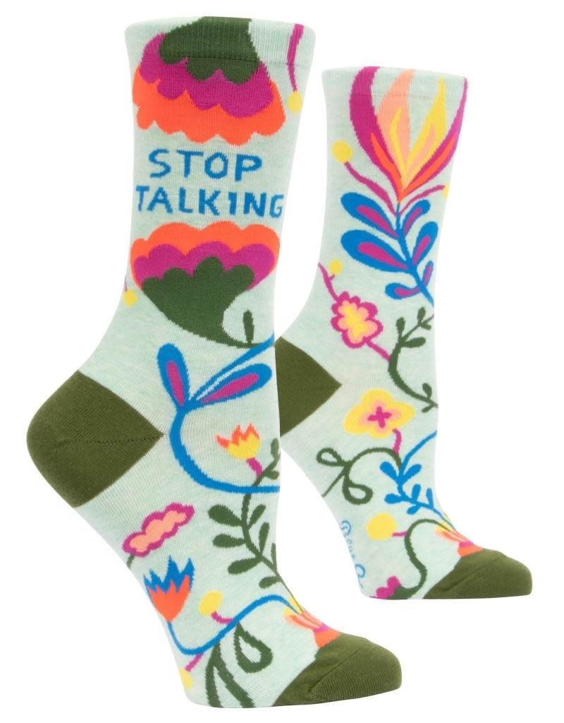 Blue Q Stop Talking Women's Crew Socks