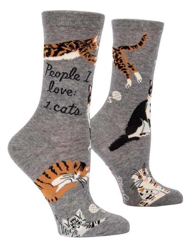 Blue Q People I Love Cats Women's Crew Socks