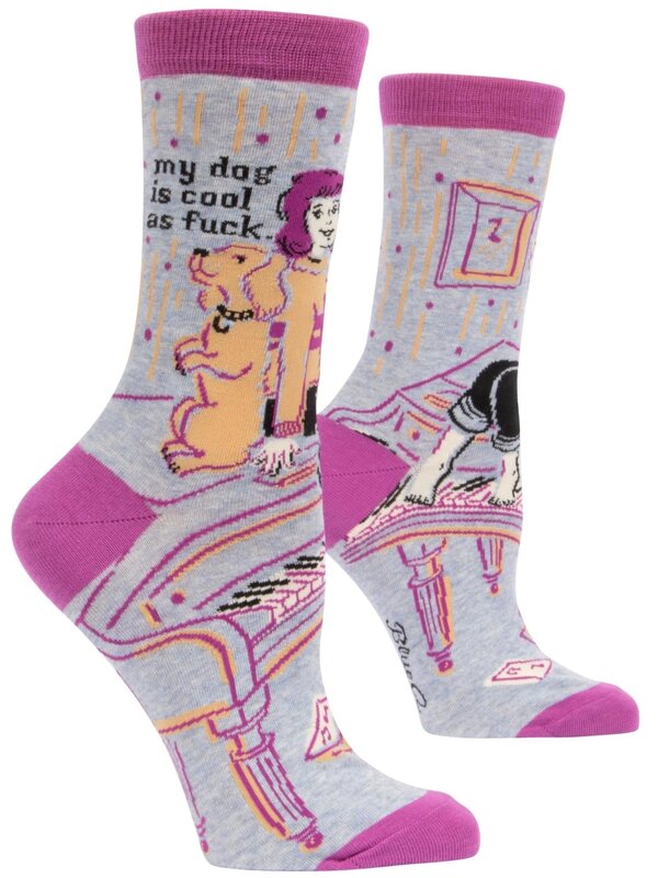 Blue Q My Dog is Cool as F*ck Women's Crew Socks