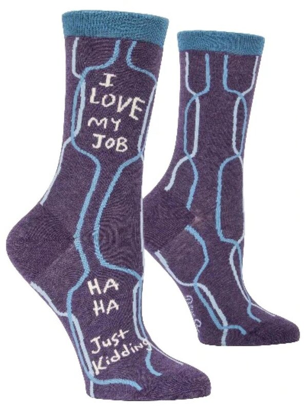 Blue Q I Love My Job Women's Crew Socks