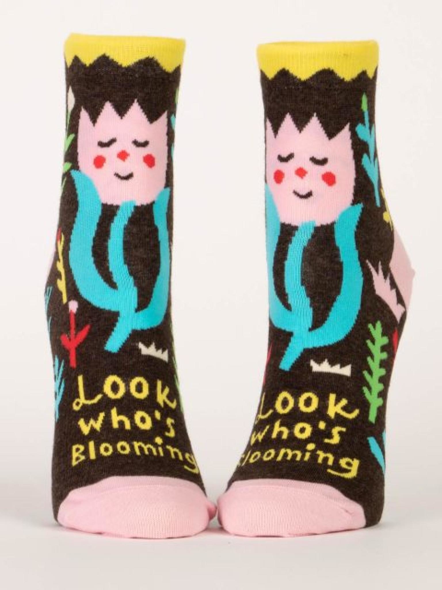 Blue Q Look Who's Blooming Women's Ankle Socks