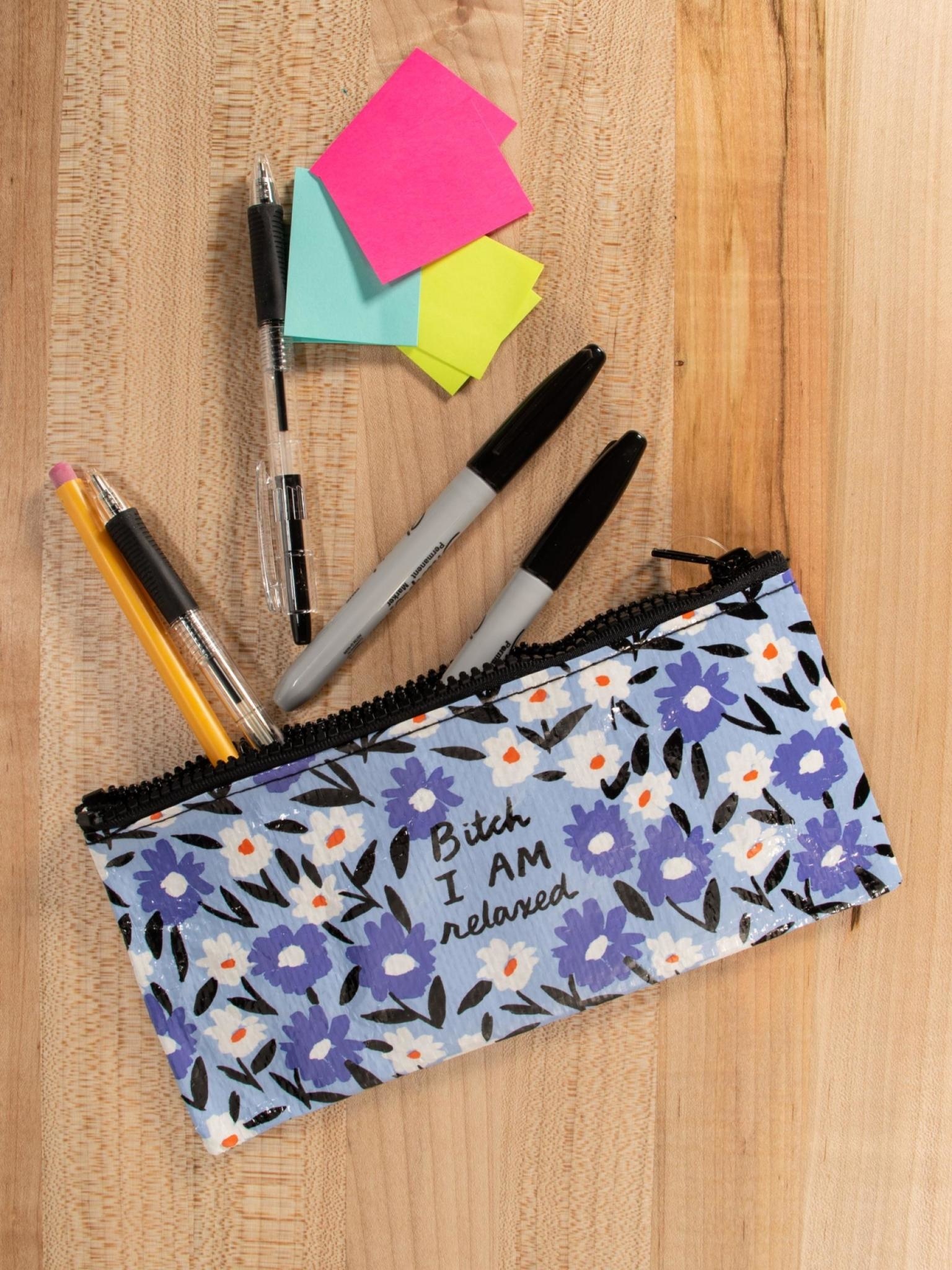 Blue Q B*tch I Am Relaxed Pencil Case
