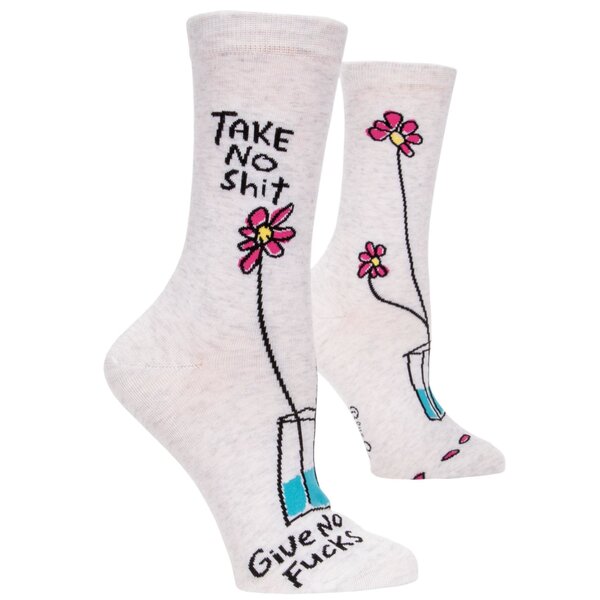 Blue Q Take No Sh*t Women's Crew Socks