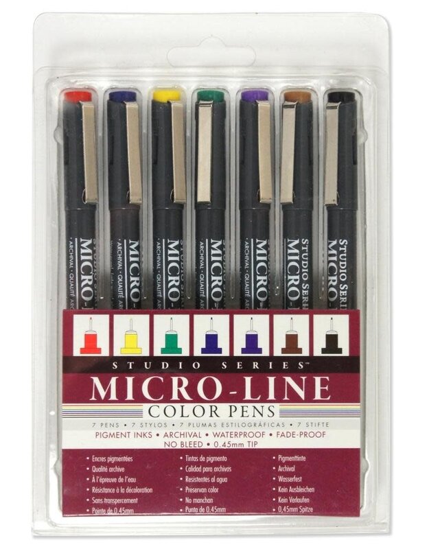Peter Pauper Studio Series Color Microline Pen Set