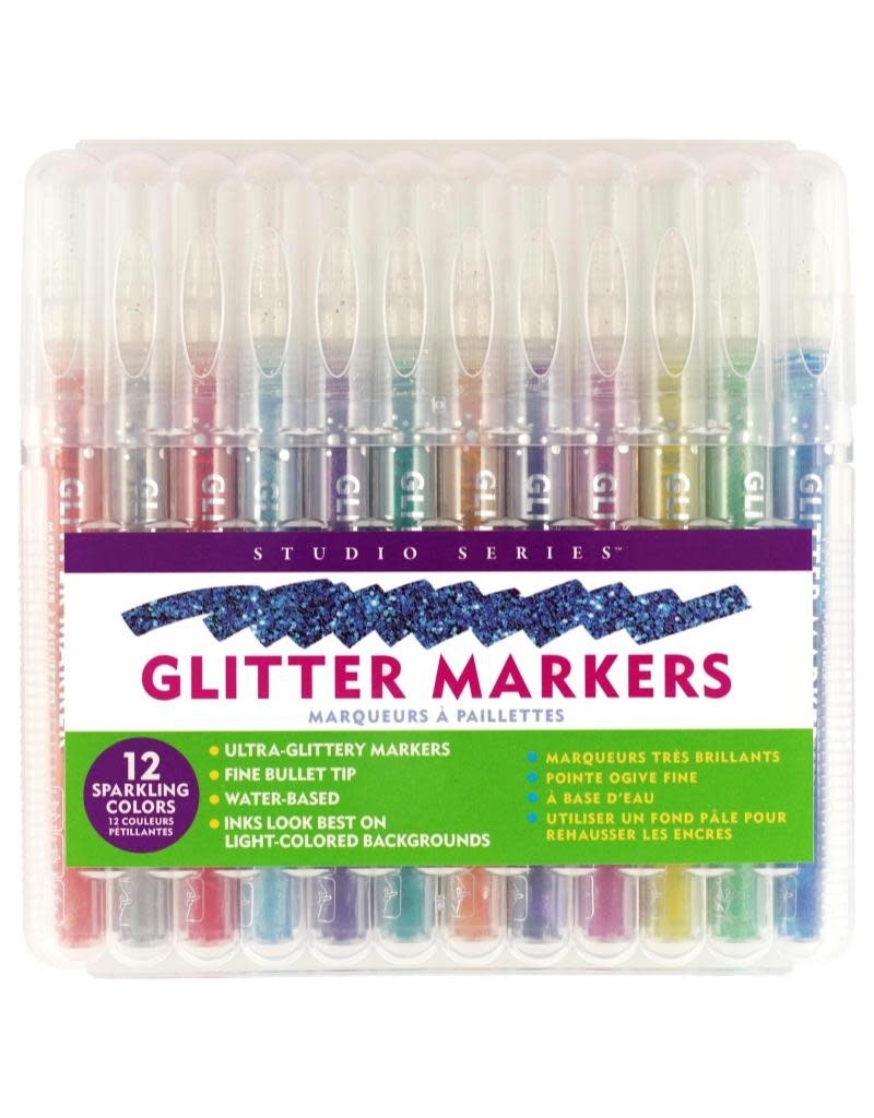 Peter Pauper Studio Series Glitter Markers (12)