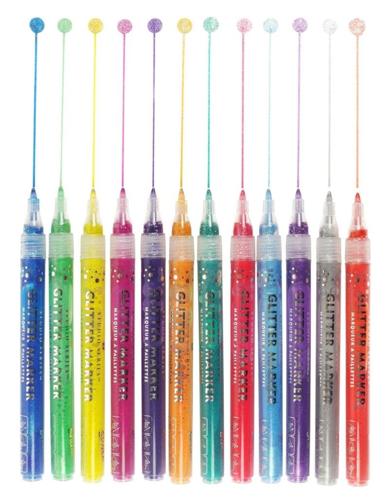 Peter Pauper Studio Series Glitter Markers (12)
