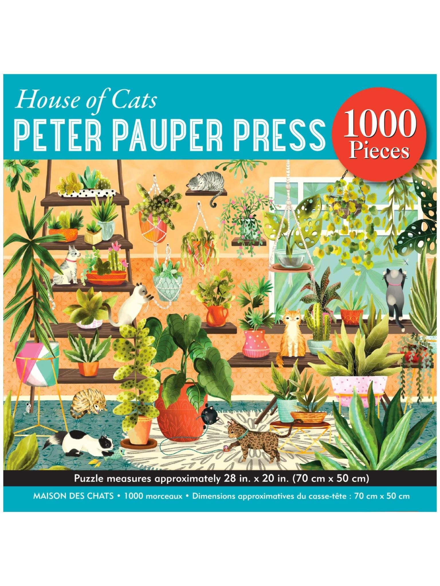 Peter Pauper Puzzle 1000 House Of Cats