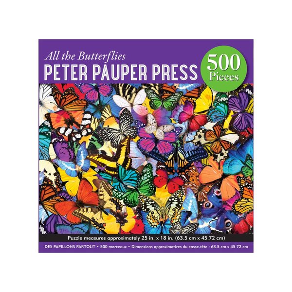 Peter Pauper Puzzle 500 All The Butterflies