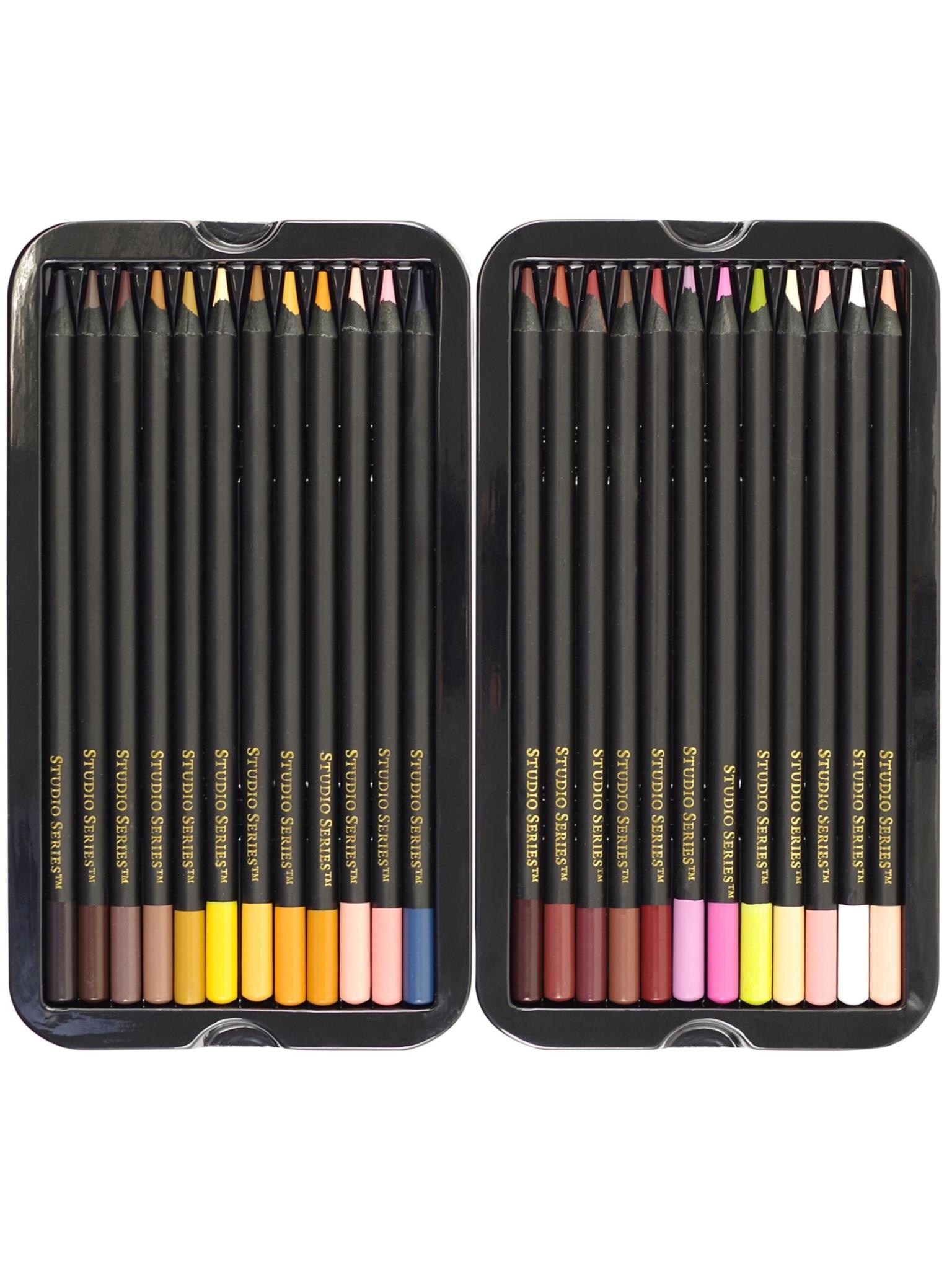 Crayons de couleurs Black Edition 24 pcs - Scrapmalin