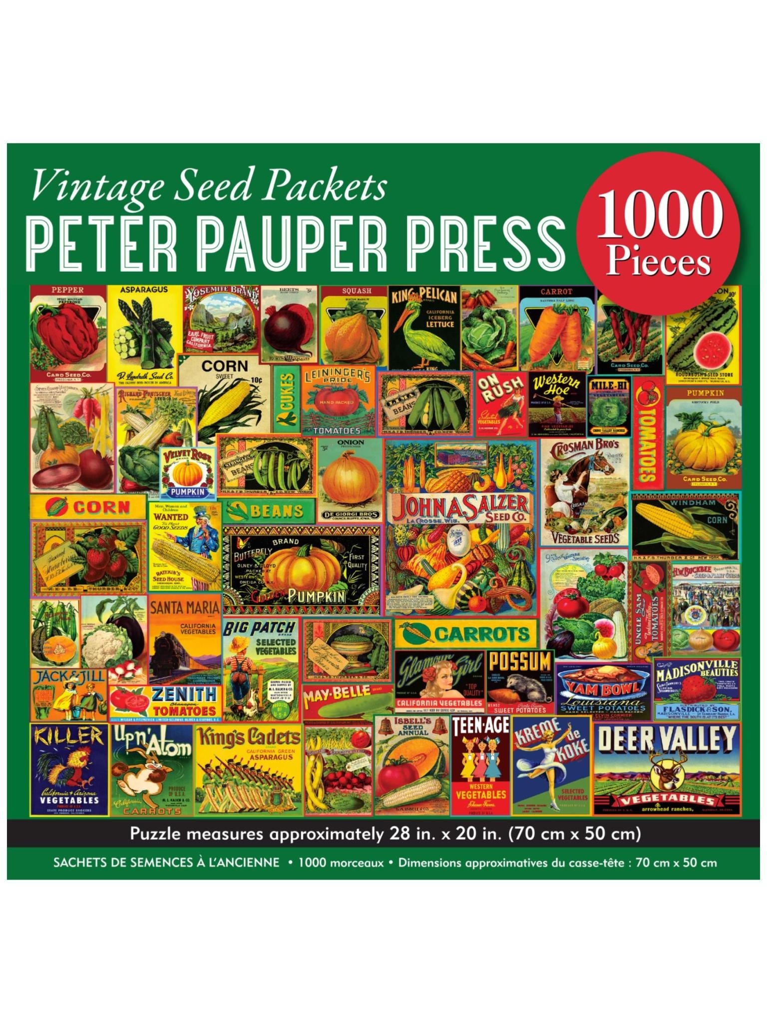 Peter Pauper Vintage Seed Packets - 1000 Piece Puzzle