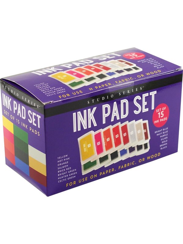 Peter Pauper Studio Series Ink Pad Set (15 colors)