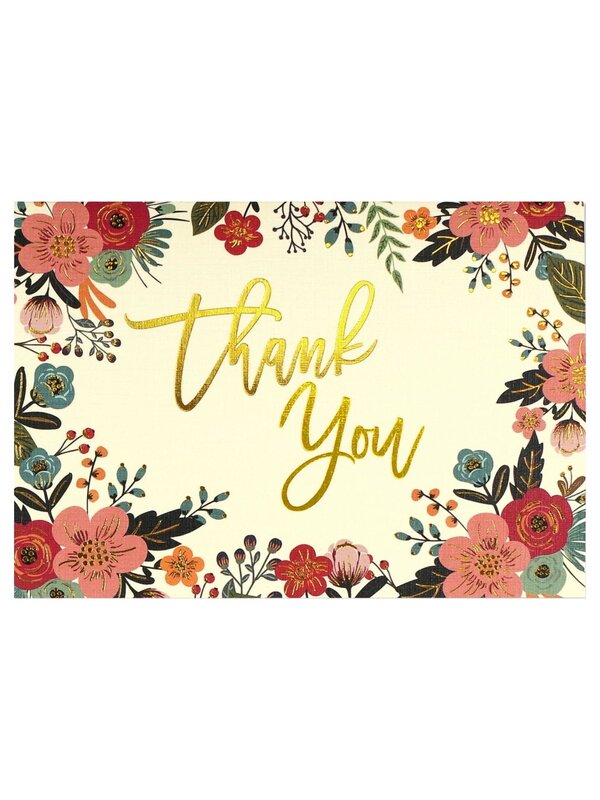 Peter Pauper Floral Frame Thank You Cards