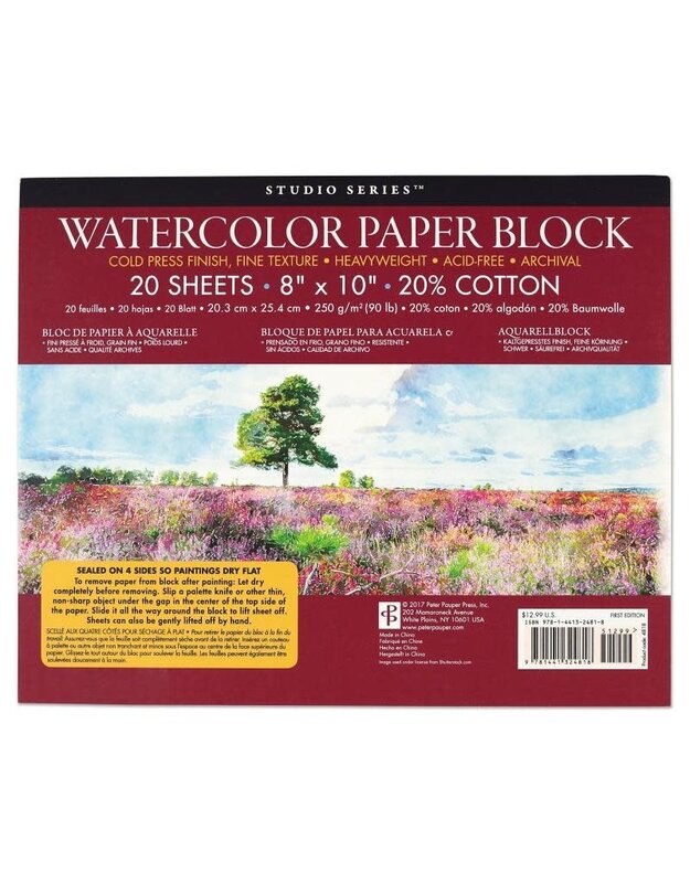 Peter Pauper Watercolor Paper Block