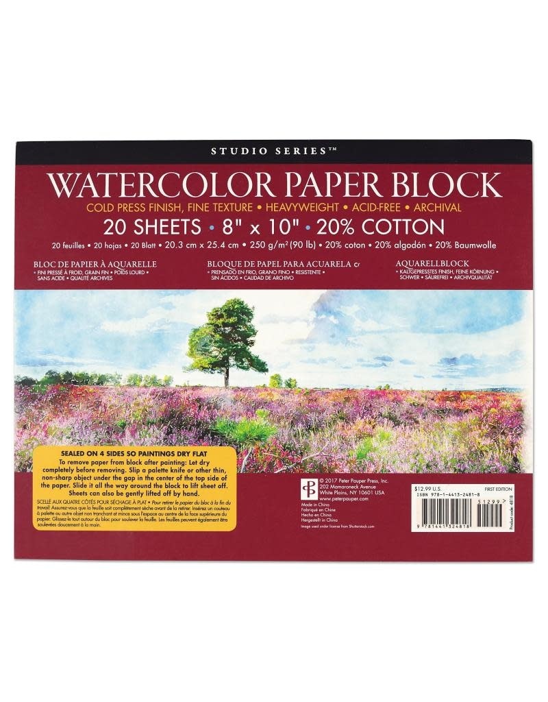 Peter Pauper Studio Series Watercolor Paper Block