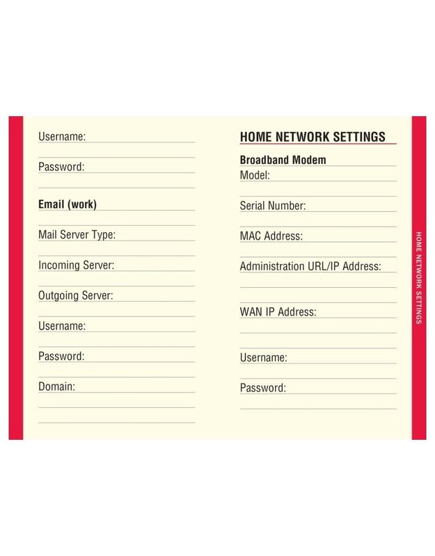 Peter Pauper Internet Address & Password Log, Large Print