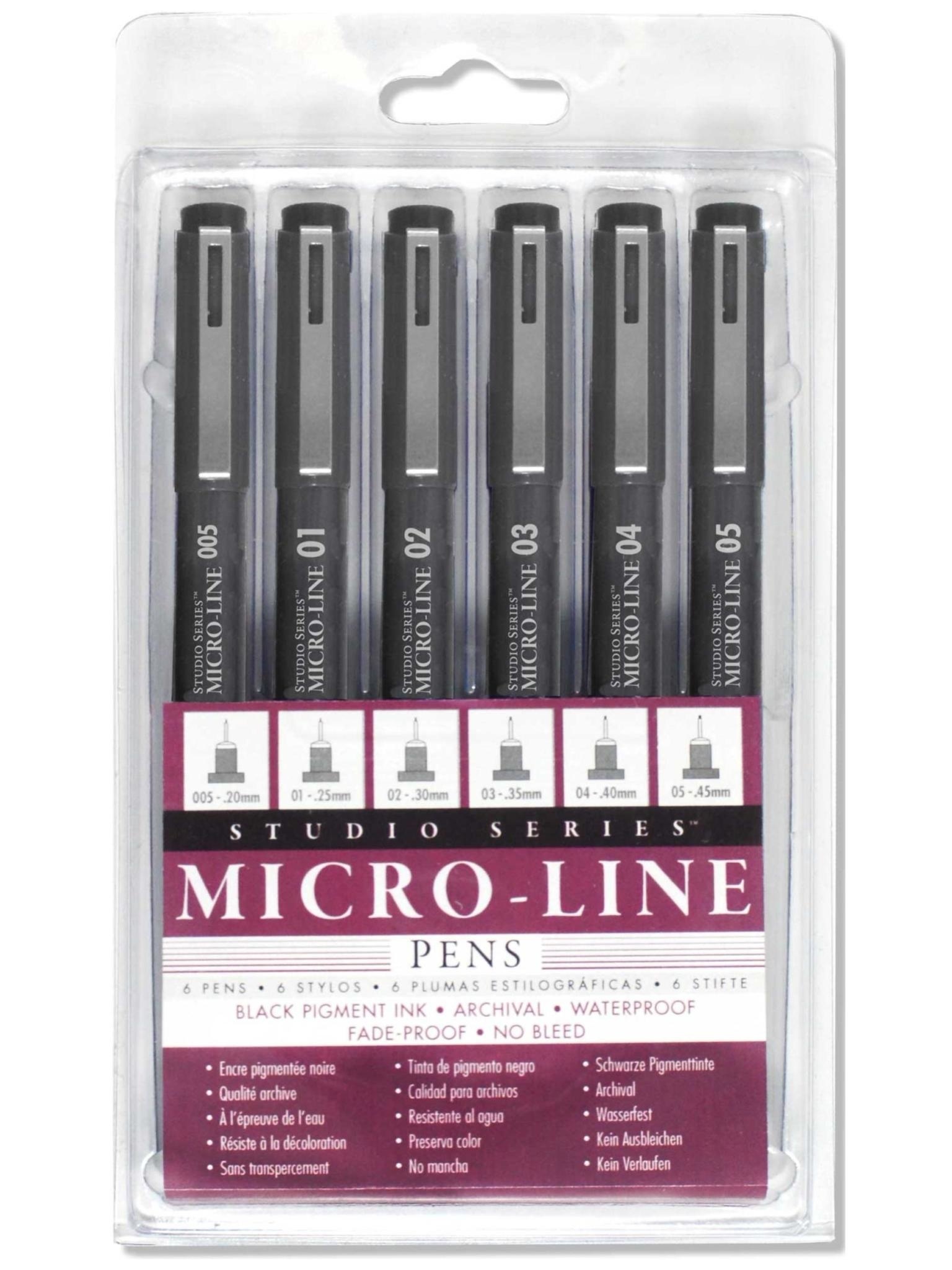 Peter Pauper Studio Series Micro-Line Pens (6)