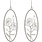 Rain Jewelry Silver Daisy Flower Silhouette Earring