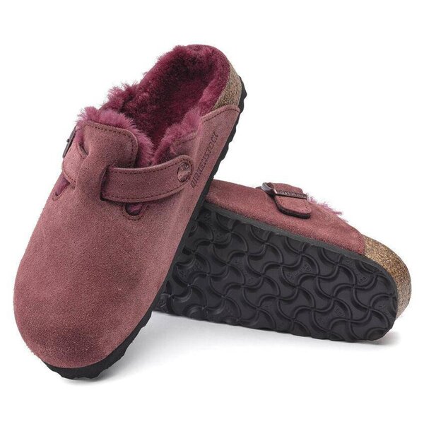 Birkenstock Boston Shearling Soft Footbed Suede Clog