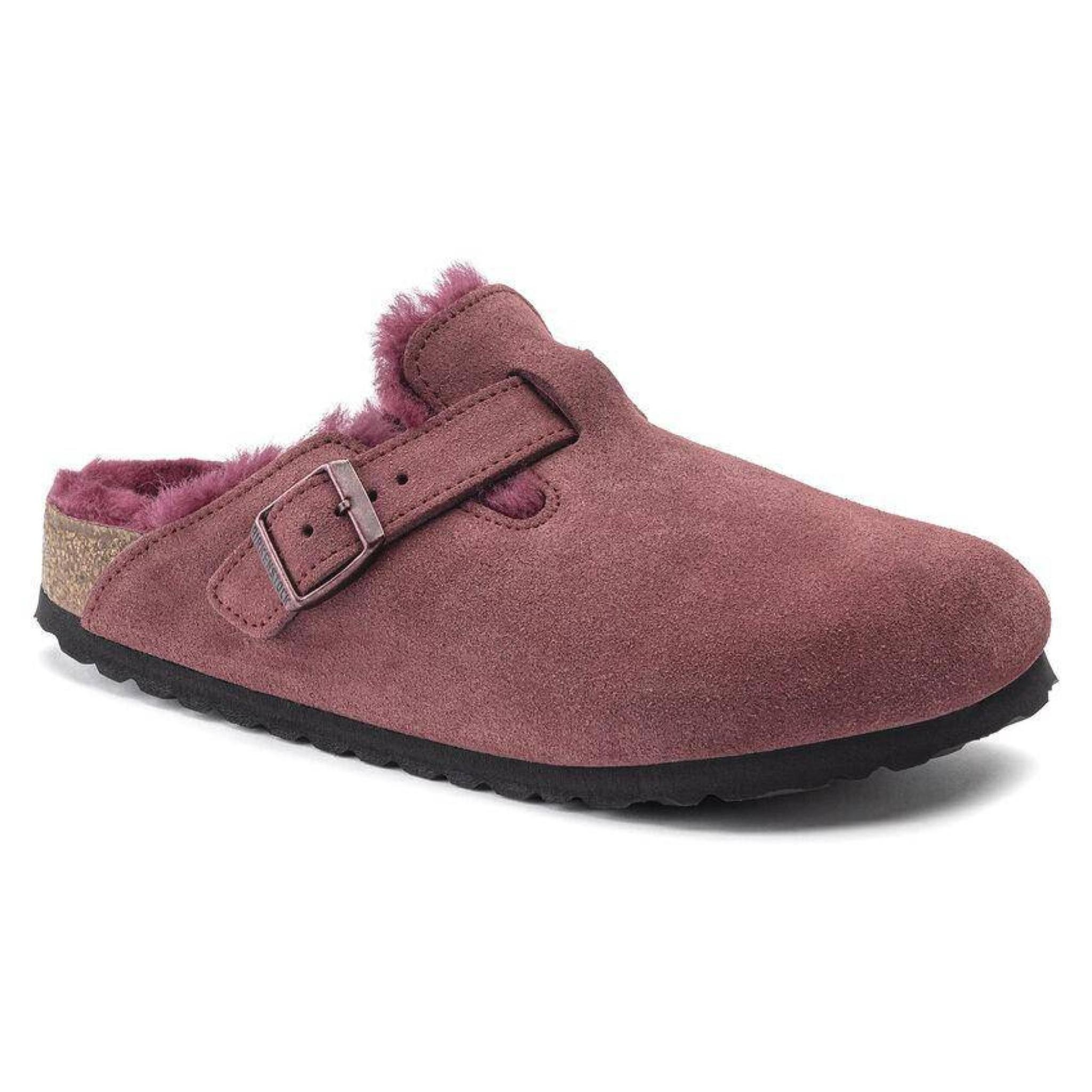 Birkenstock Boston Shearling Soft Footbed Suede Clog