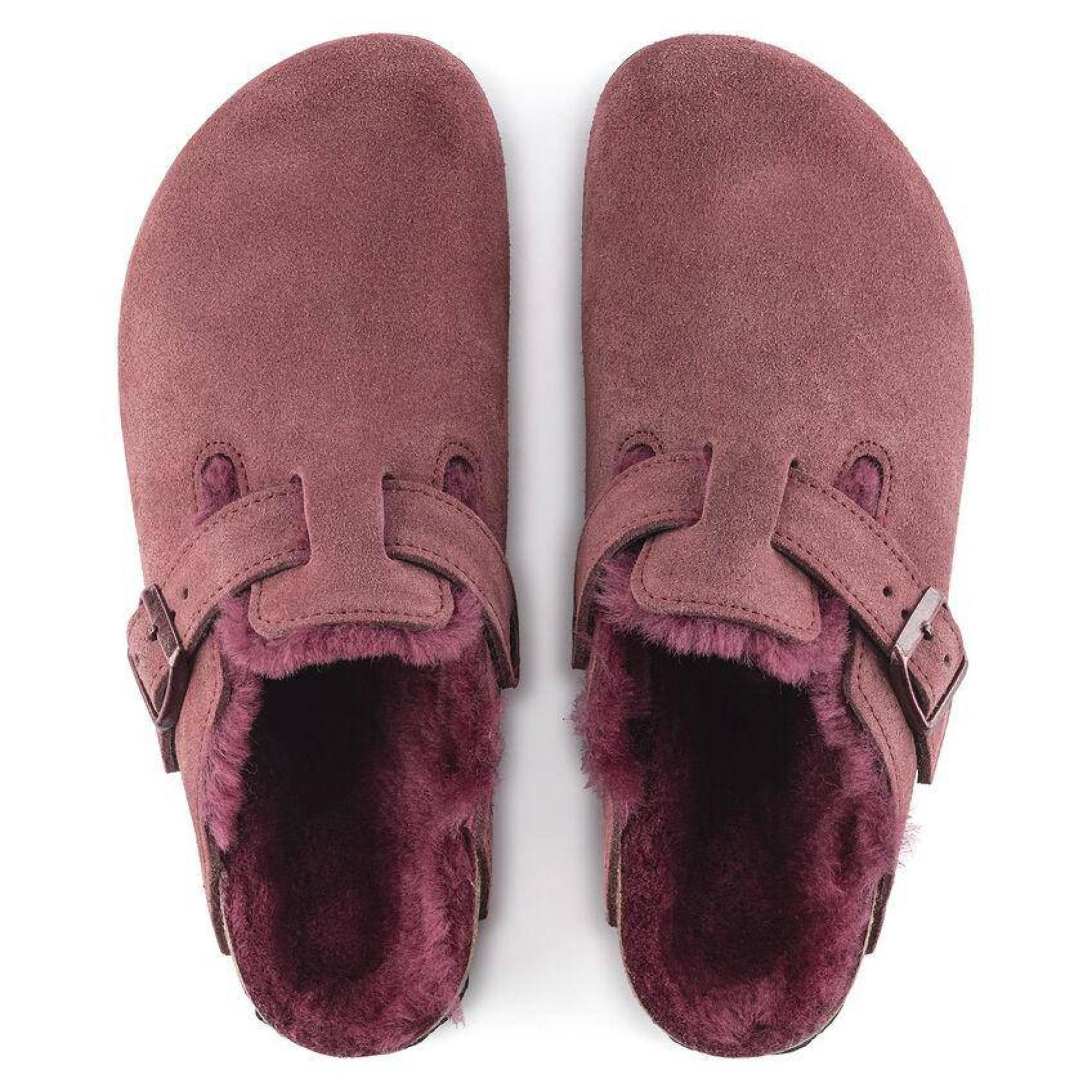 Birkenstock Boston Shearling Soft Footbed Suede Clog