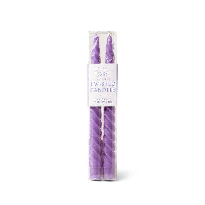 Paddywax Twisted Taper 10" Candles, Box of 2