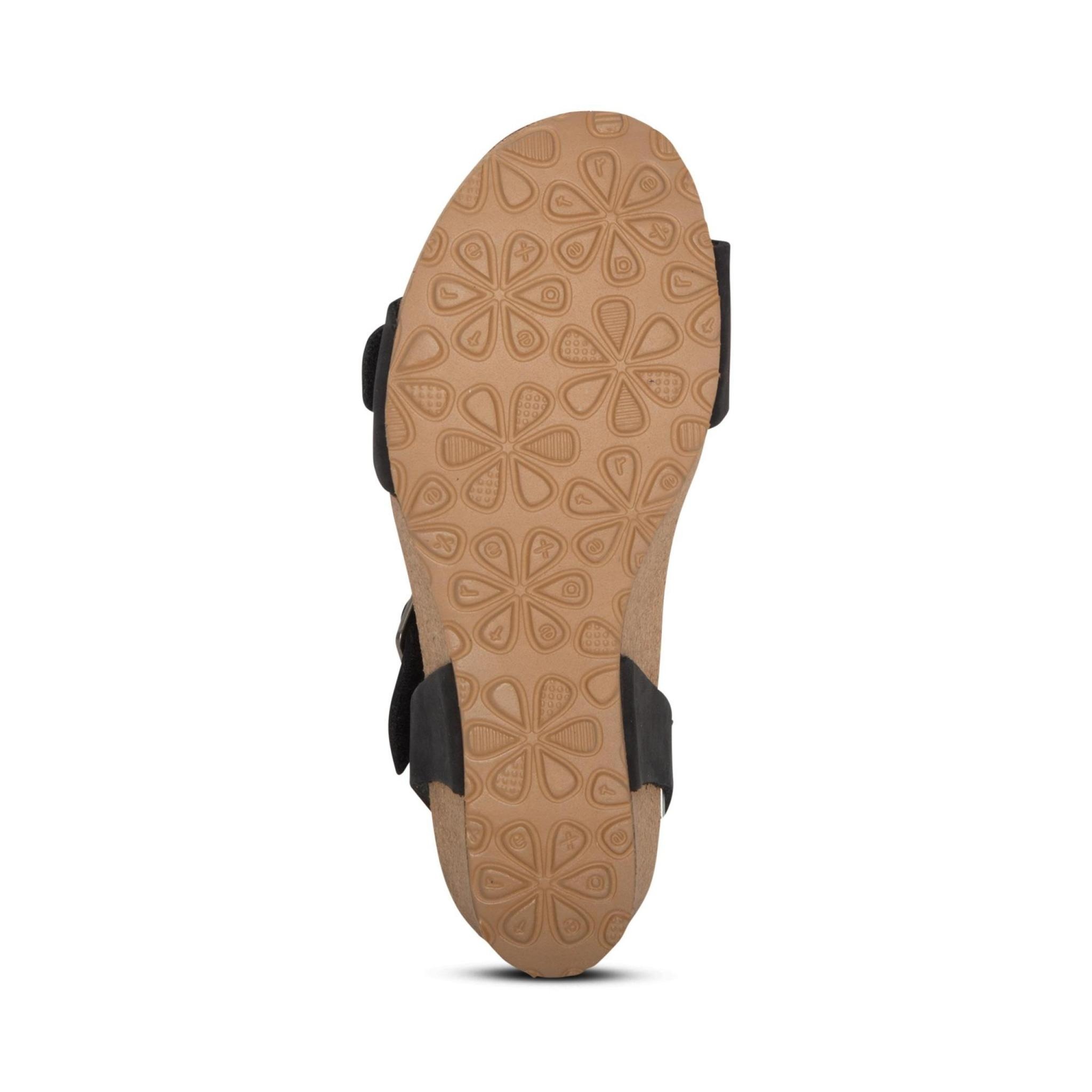 Aetrex Women's Lexa Cork Wedge Quarter Strap Sandal