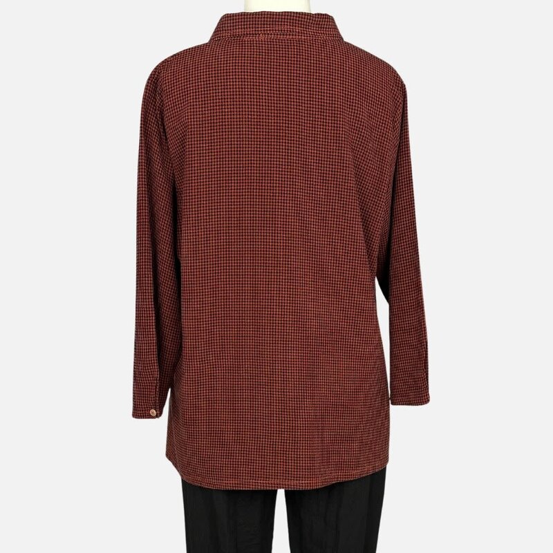 Cut Loose Hi Low Crop Shirt-Mini Check