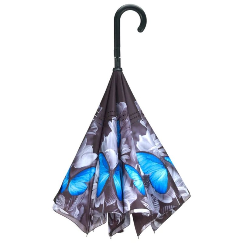 Galleria Reverse Close Umbrella Blue Morpho